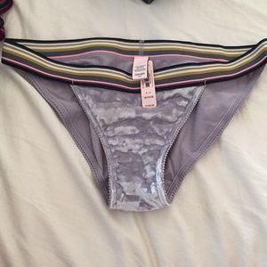 Victoria Secret velvety silver underwear